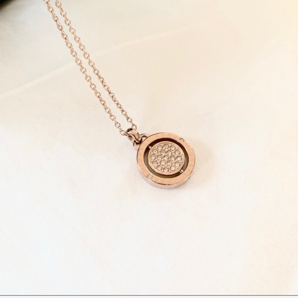 NWT authentic MK rose gold tone flip charm pendant - Picture 4 of 7
